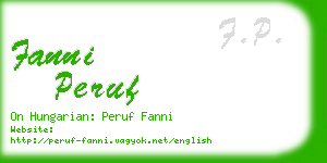 fanni peruf business card